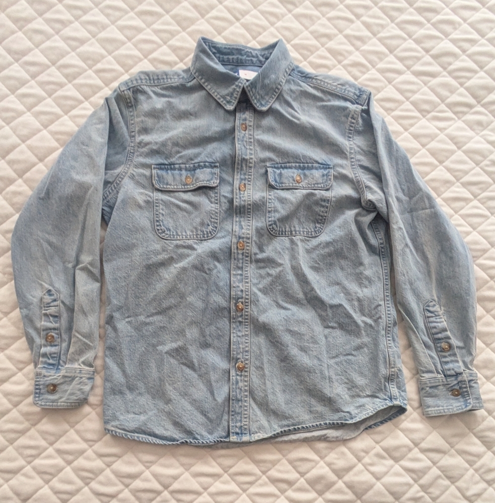 Old Navy Jean Jacket Light Wash Unisex American Classic Long Sleeve Size M
